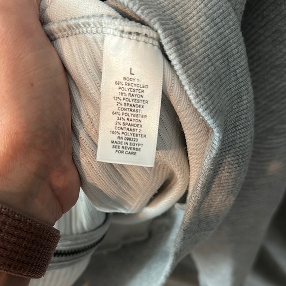 Women's Light Gray Athleisure Bomber Jacket - Picture 4 of 7